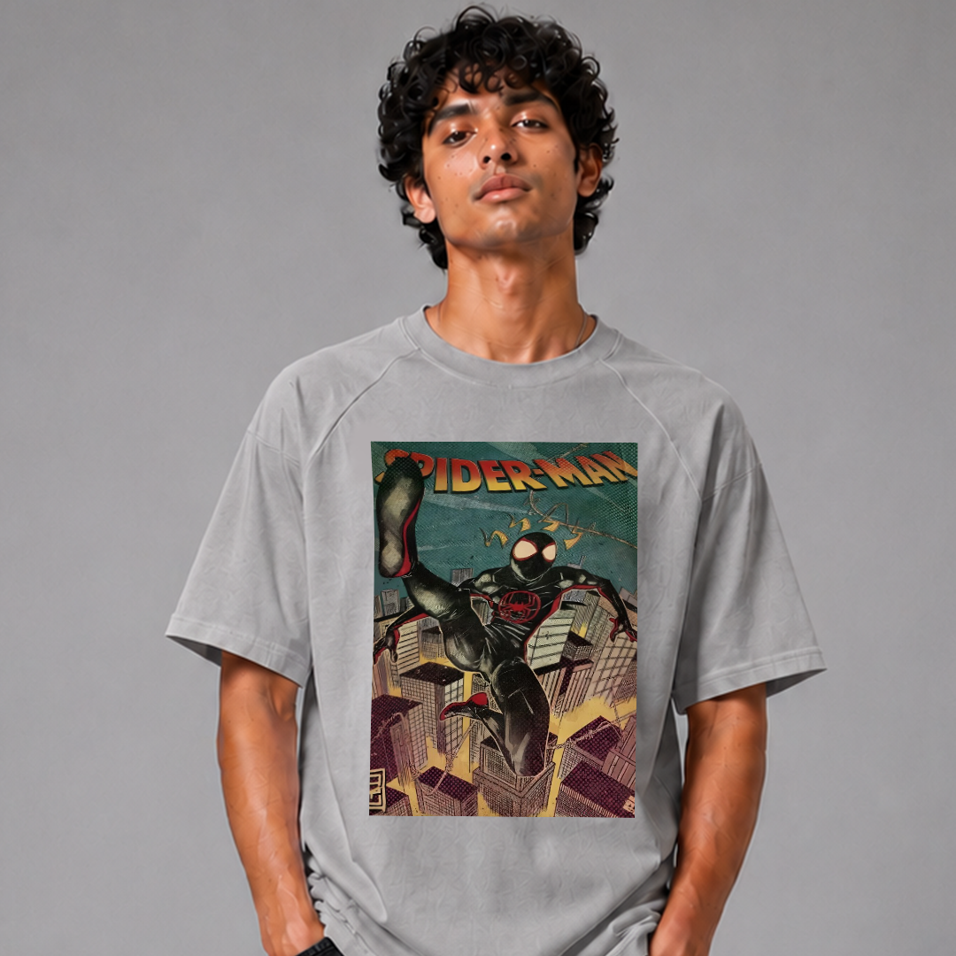 Black Spider-Man Oversized Unisex Graphic Tee